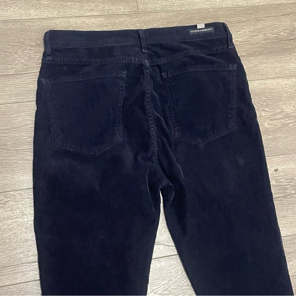 Citizens of Humanity Georgia High Rise Bootcut Flared Corduroy Navy Pants Sz 29 - Picture 12 of 12